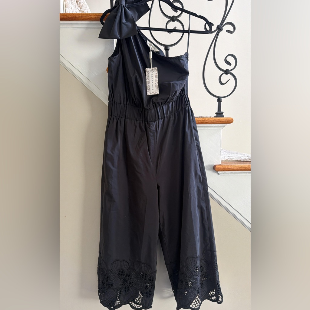 Ranna Gill Black Wide-Leg Jumpsuit